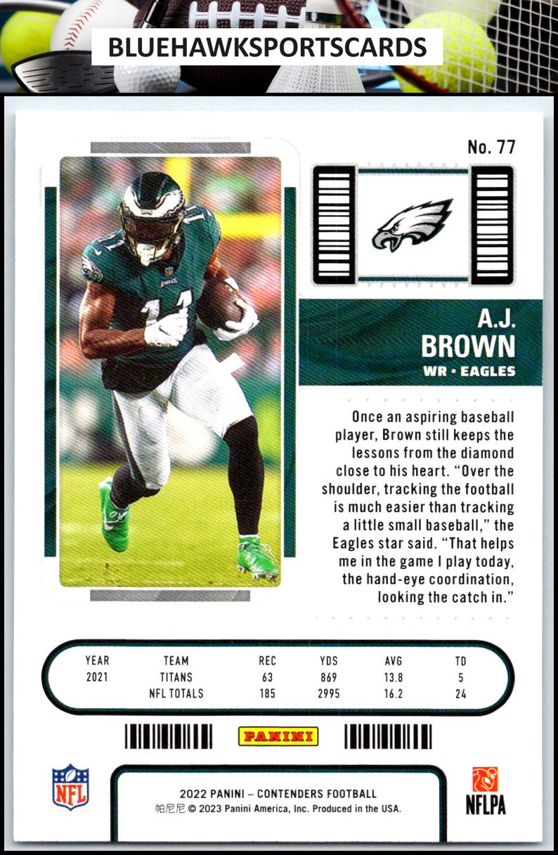 2022 Panini Contenders #77 A.J. Brown