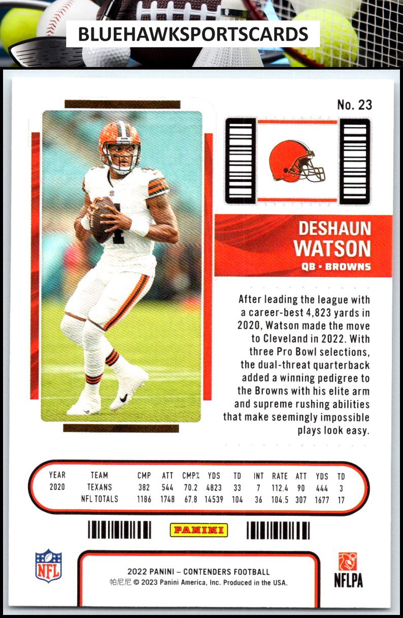 2022 Panini Contenders #23 Deshaun Watson