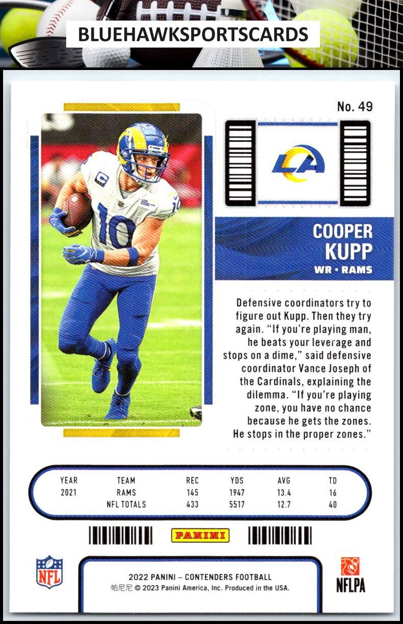2022 Panini Contenders #49 Cooper Kupp