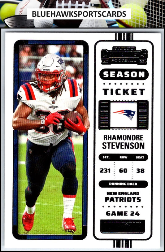2022 Panini Contenders #86 Rhamondre Stevenson