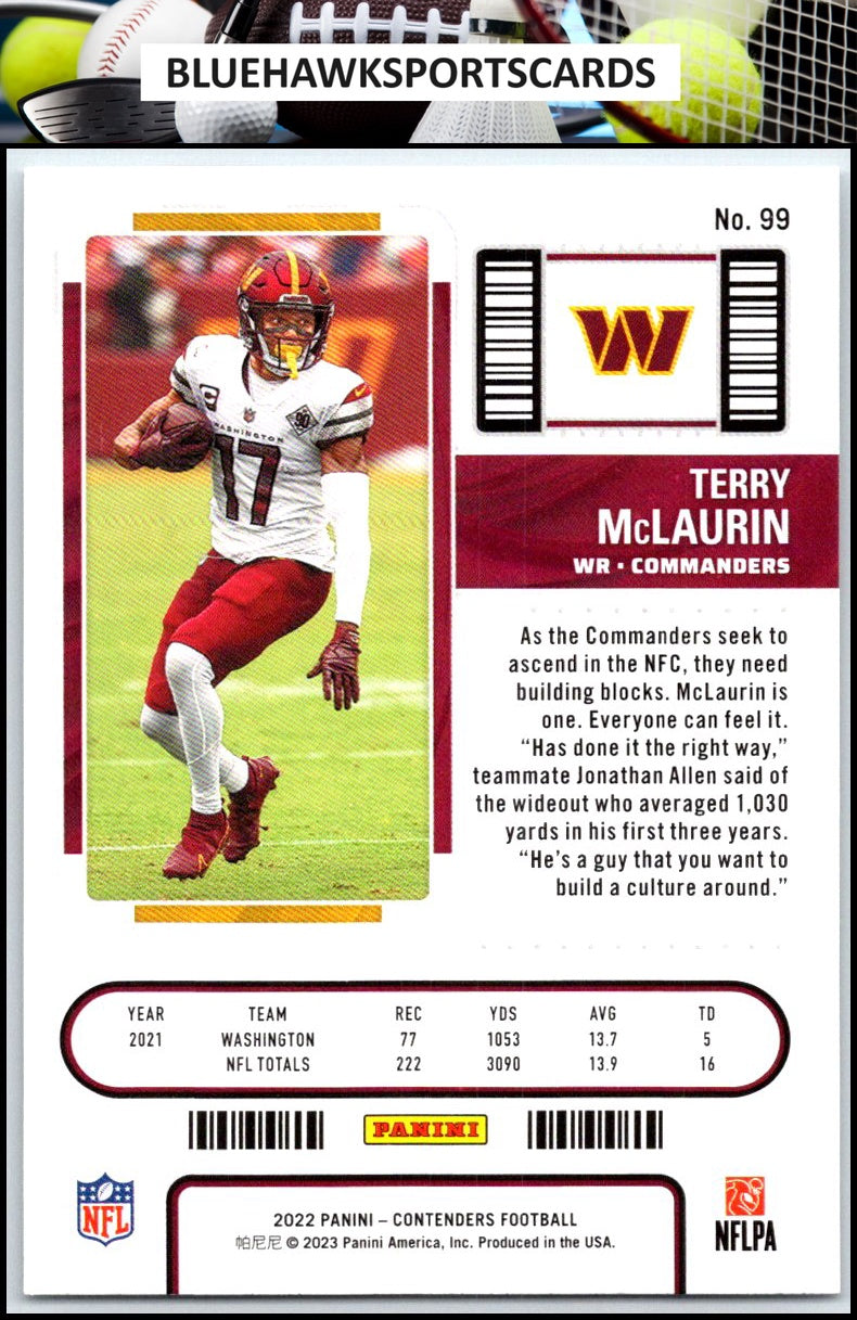 2022 Panini Contenders #99 Terry McLaurin