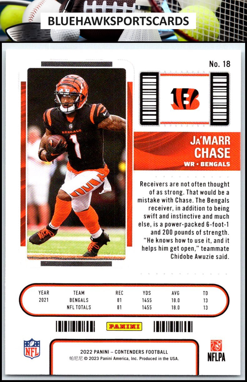 2022 Panini Contenders #18 Ja'Marr Chase