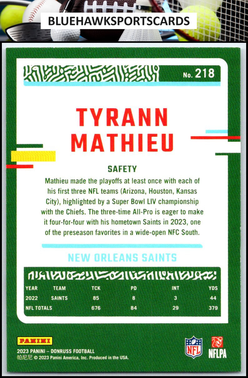 2023 Donruss #218 Tyrann Mathieu