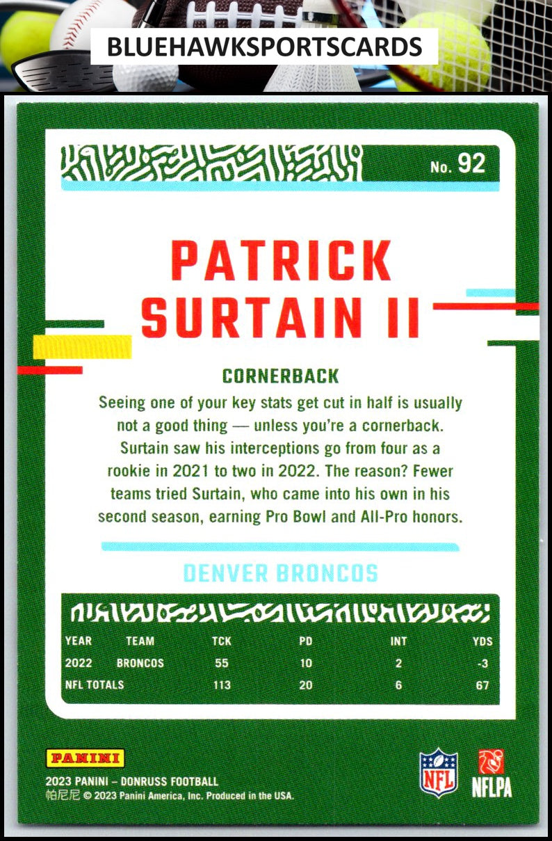 2023 Donruss #92 Patrick Surtain II