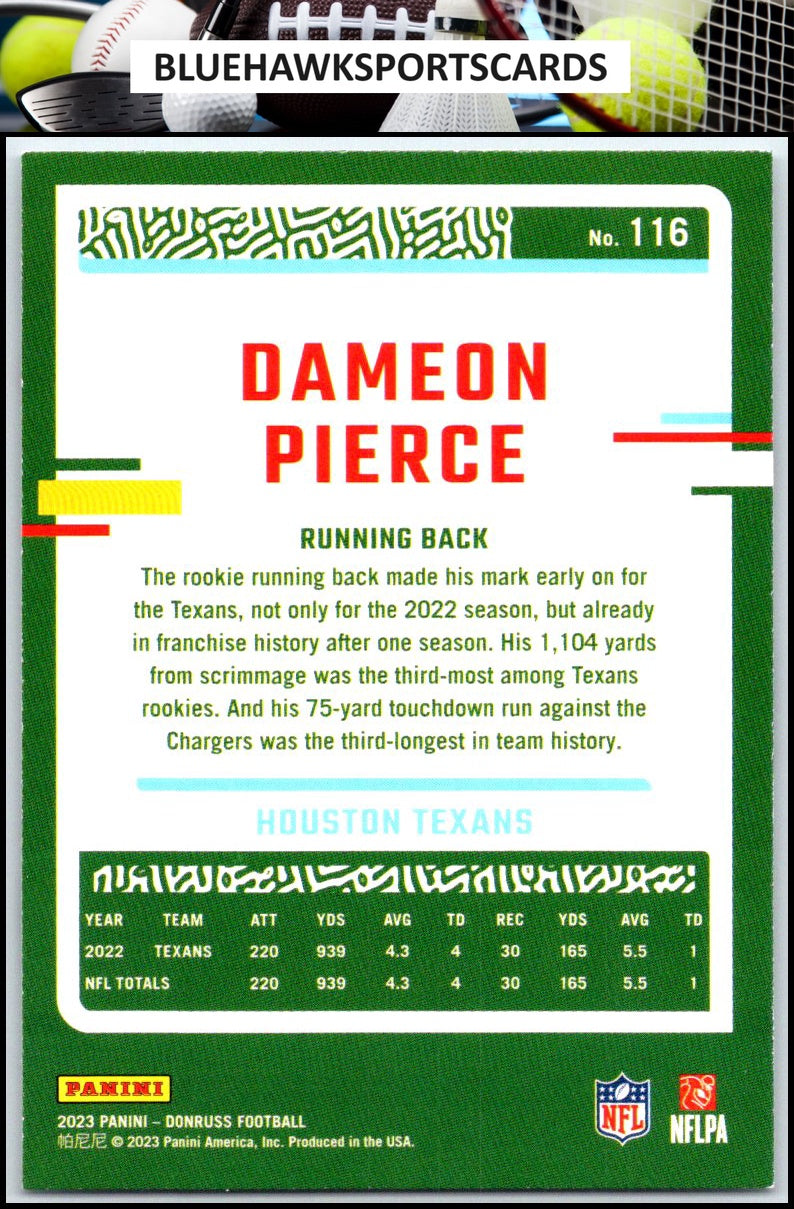 2023 Donruss #116 Dameon Pierce