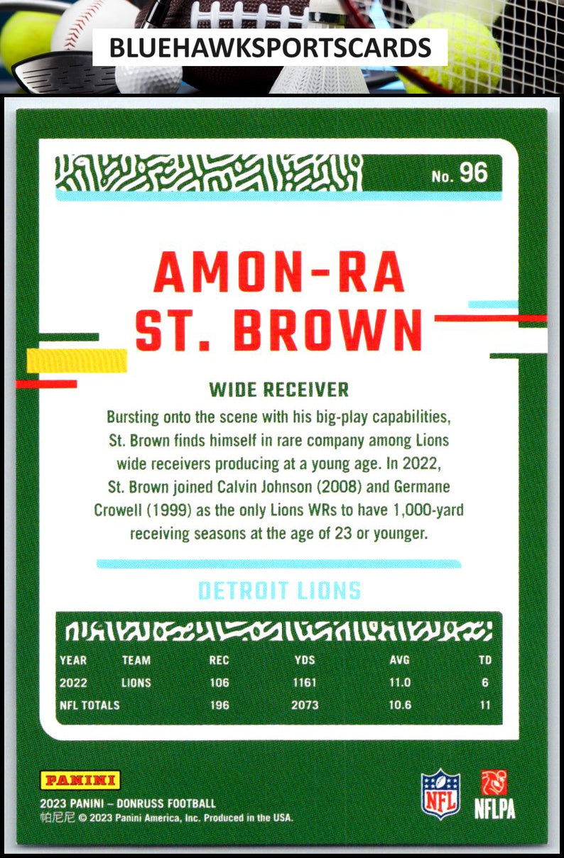 2023 Donruss #96 Amon-Ra St. Brown
