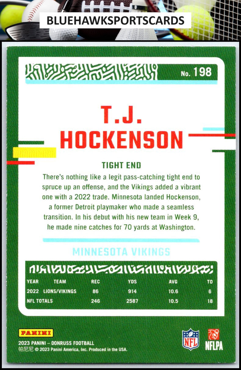 2023 Donruss #198 T.J. Hockenson