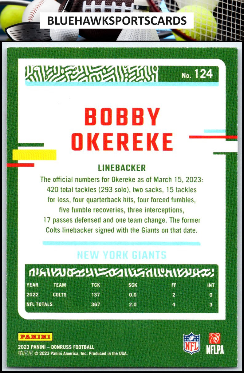 2023 Donruss #124 Bobby Okereke