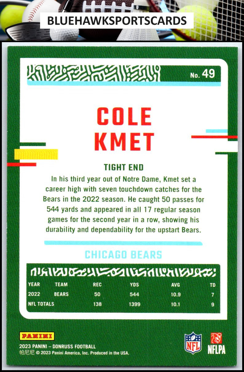 2023 Donruss #49 Cole Kmet