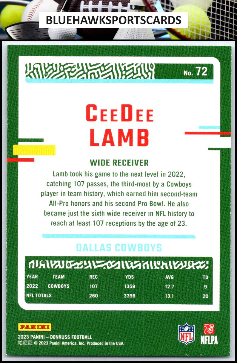 2023 Donruss #72 CeeDee Lamb