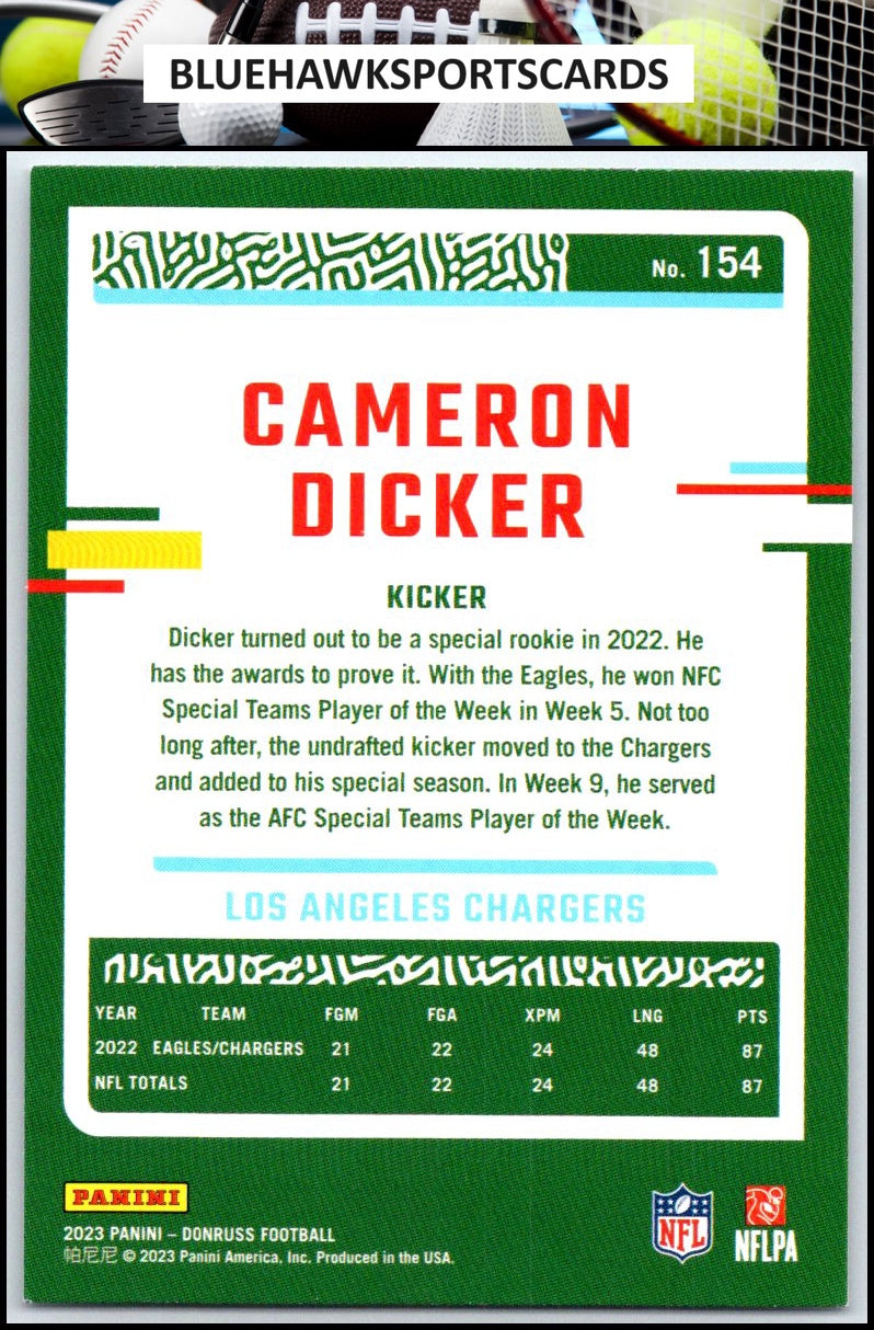 2023 Donruss #154 Cameron Dicker