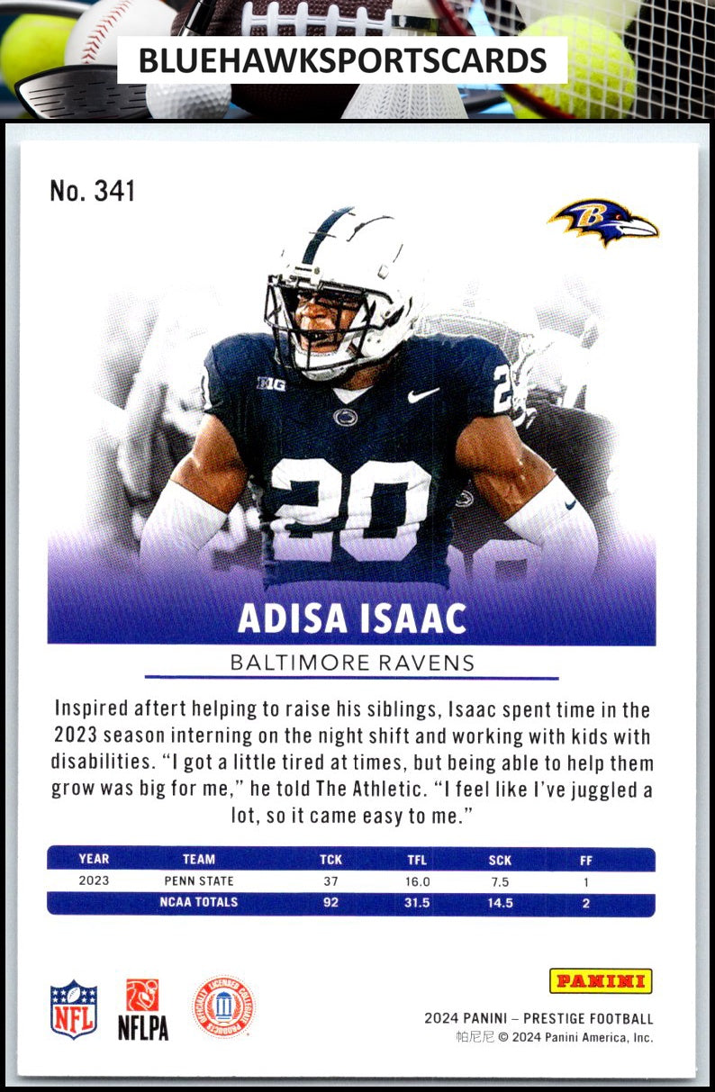 2024 Panini Prestige #341 Adisa Isaac