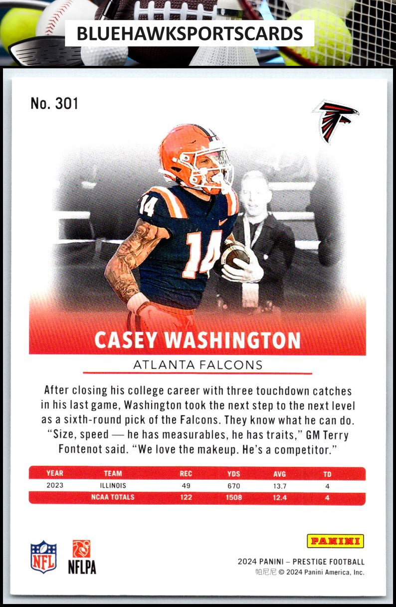 2024 Panini Prestige #301 Casey Washington