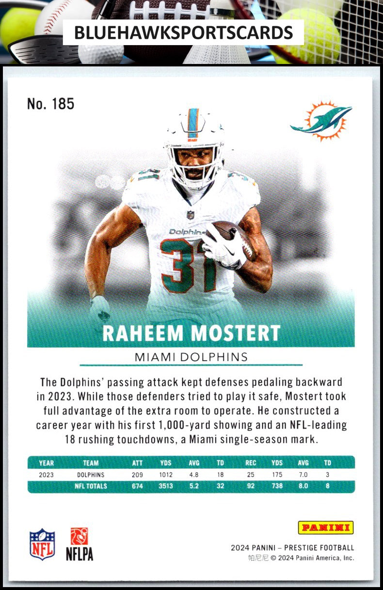 2024 Panini Prestige #185 Raheem Mostert