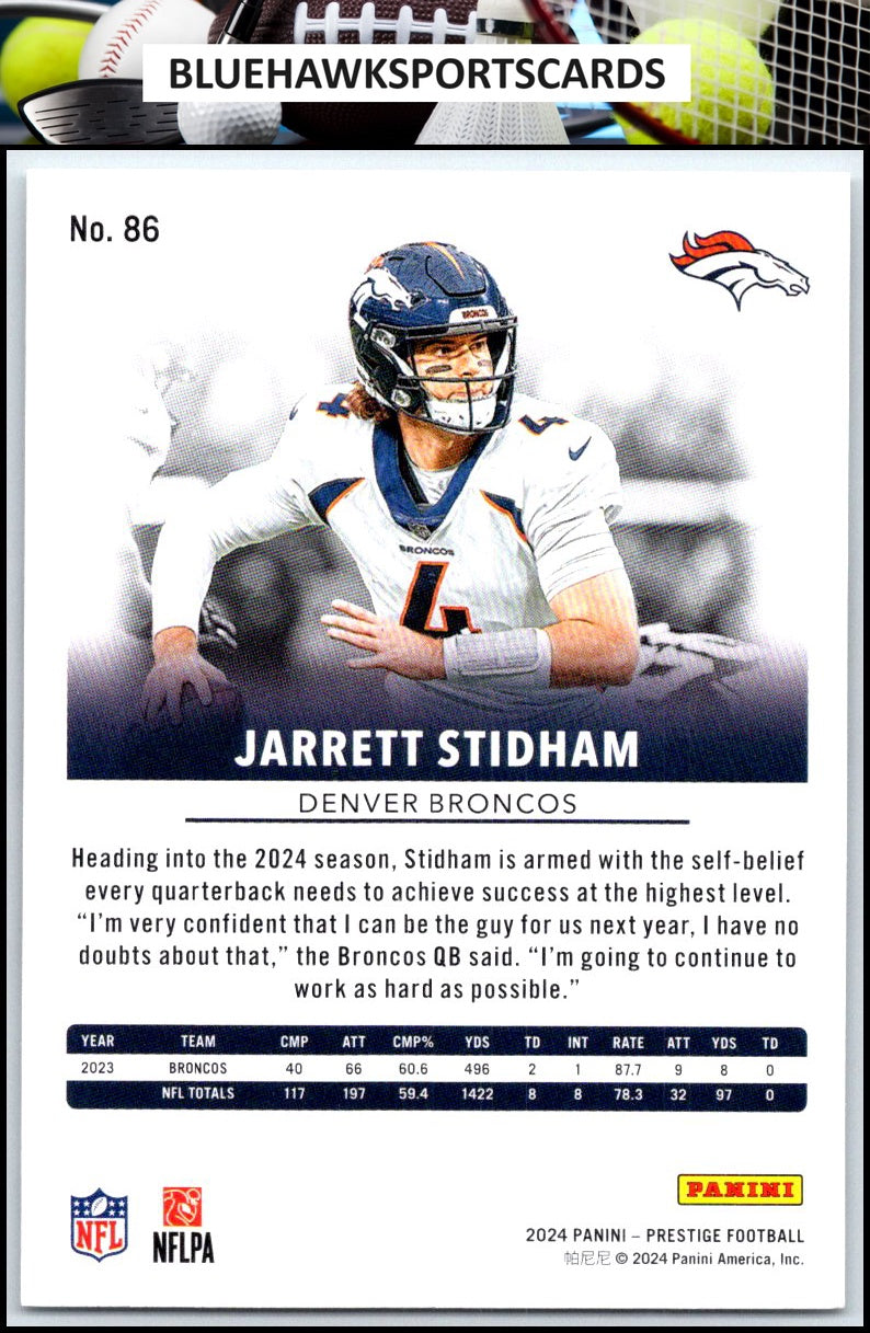 2024 Panini Prestige #86 Jarrett Stidham