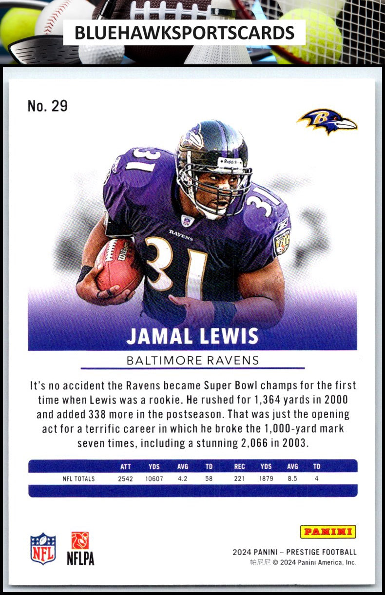 2024 Panini Prestige #29 Jamal Lewis