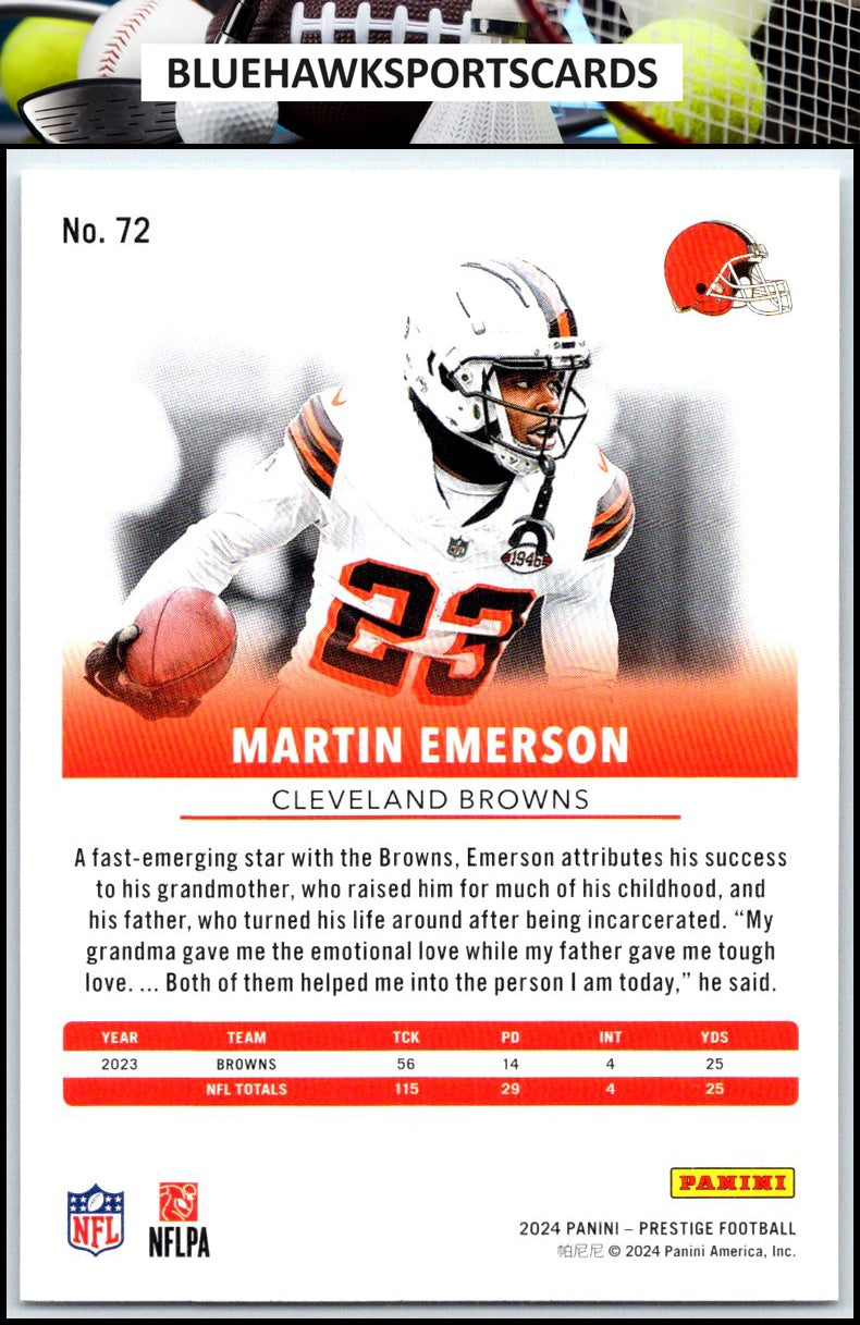 2024 Panini Prestige #72 Martin Emerson
