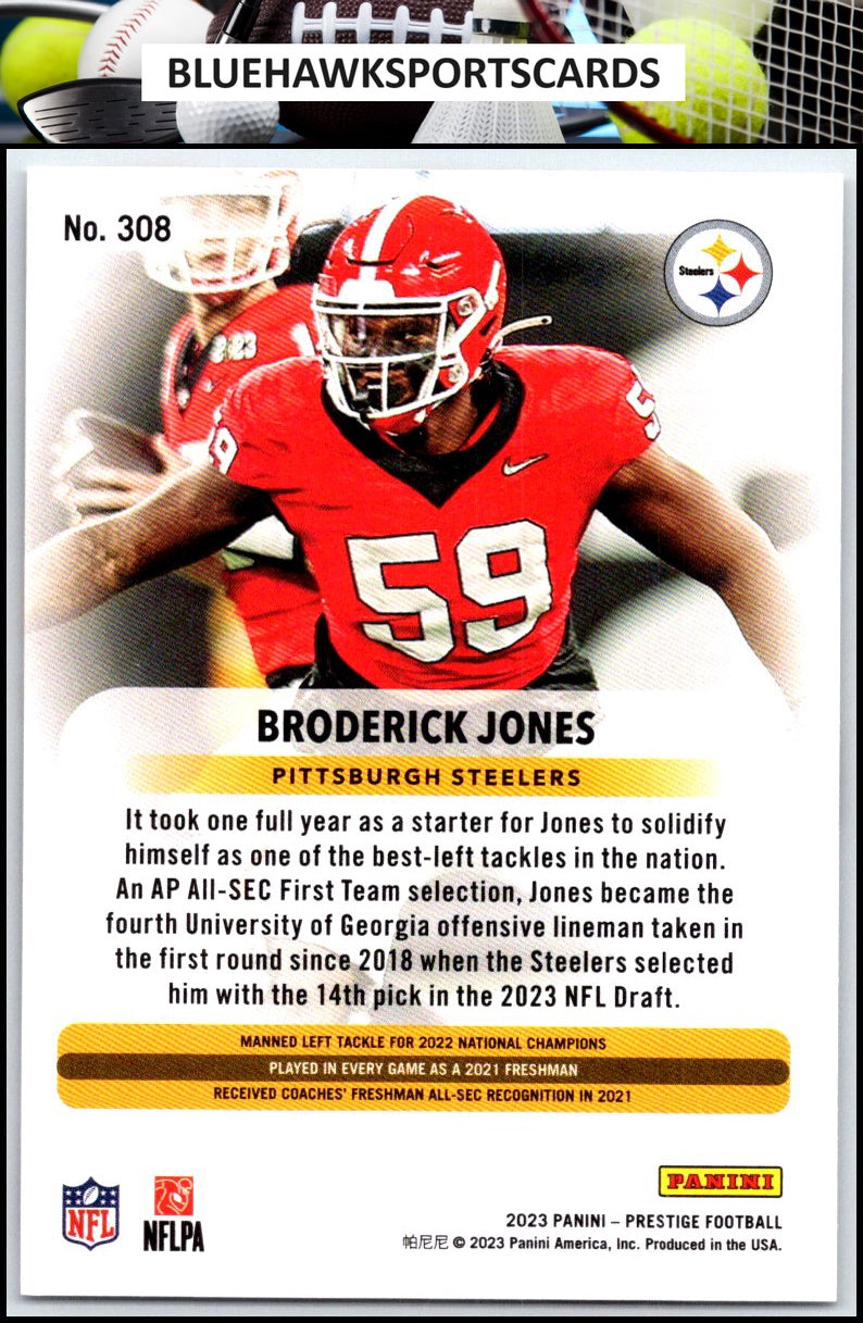 2023 Panini Prestige #308 Broderick Jones