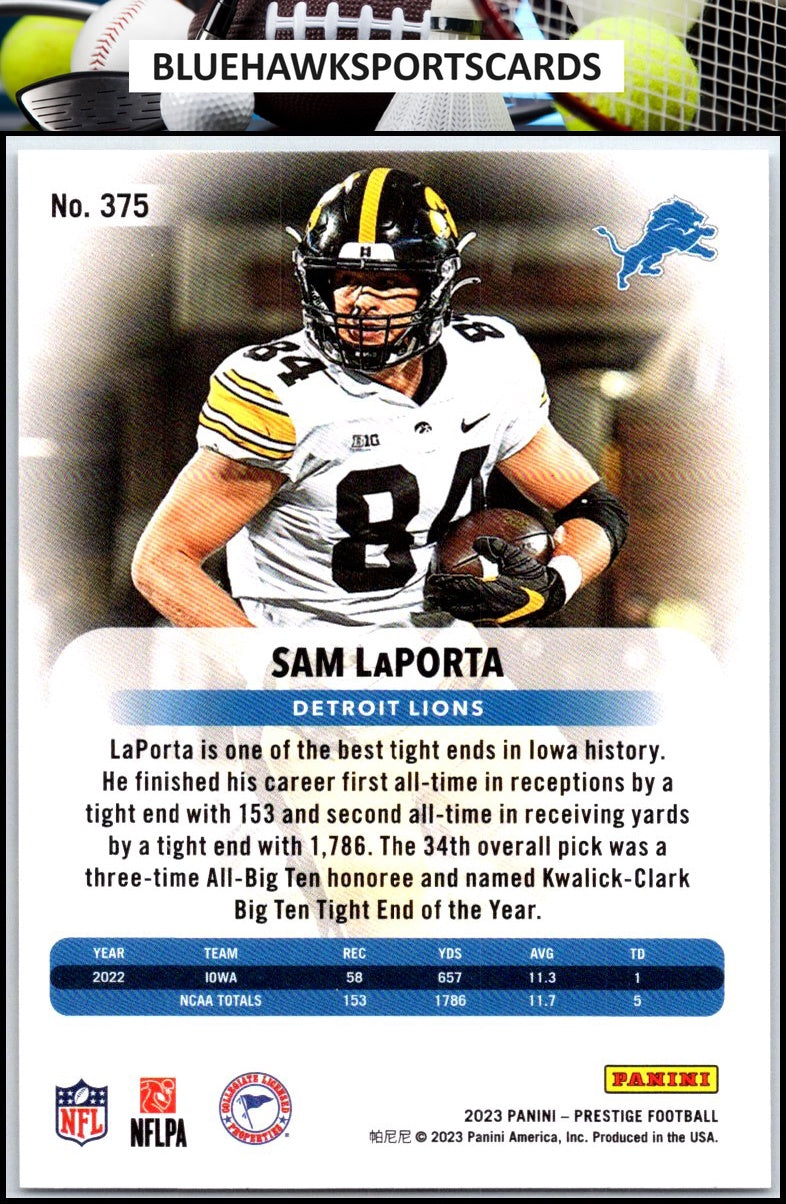 2023 Panini Prestige #375 Sam LaPorta
