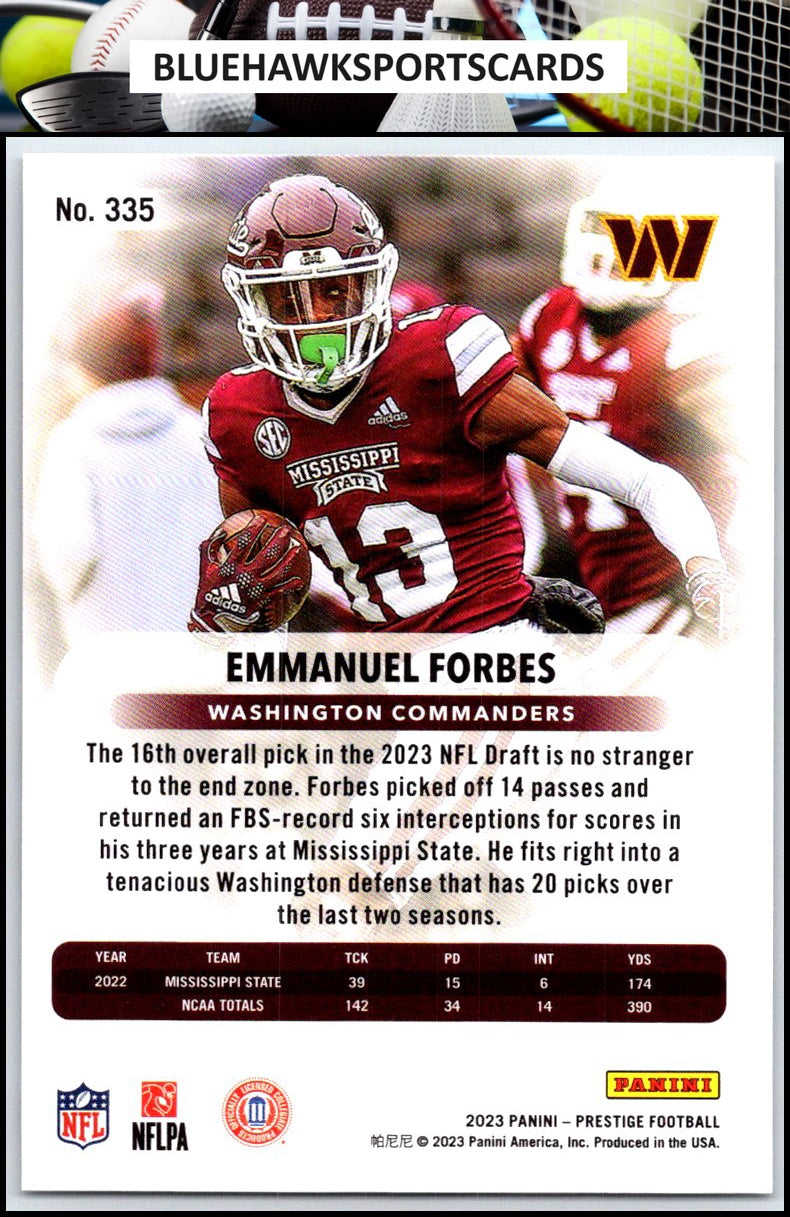 2023 Panini Prestige #335 Emmanuel Forbes