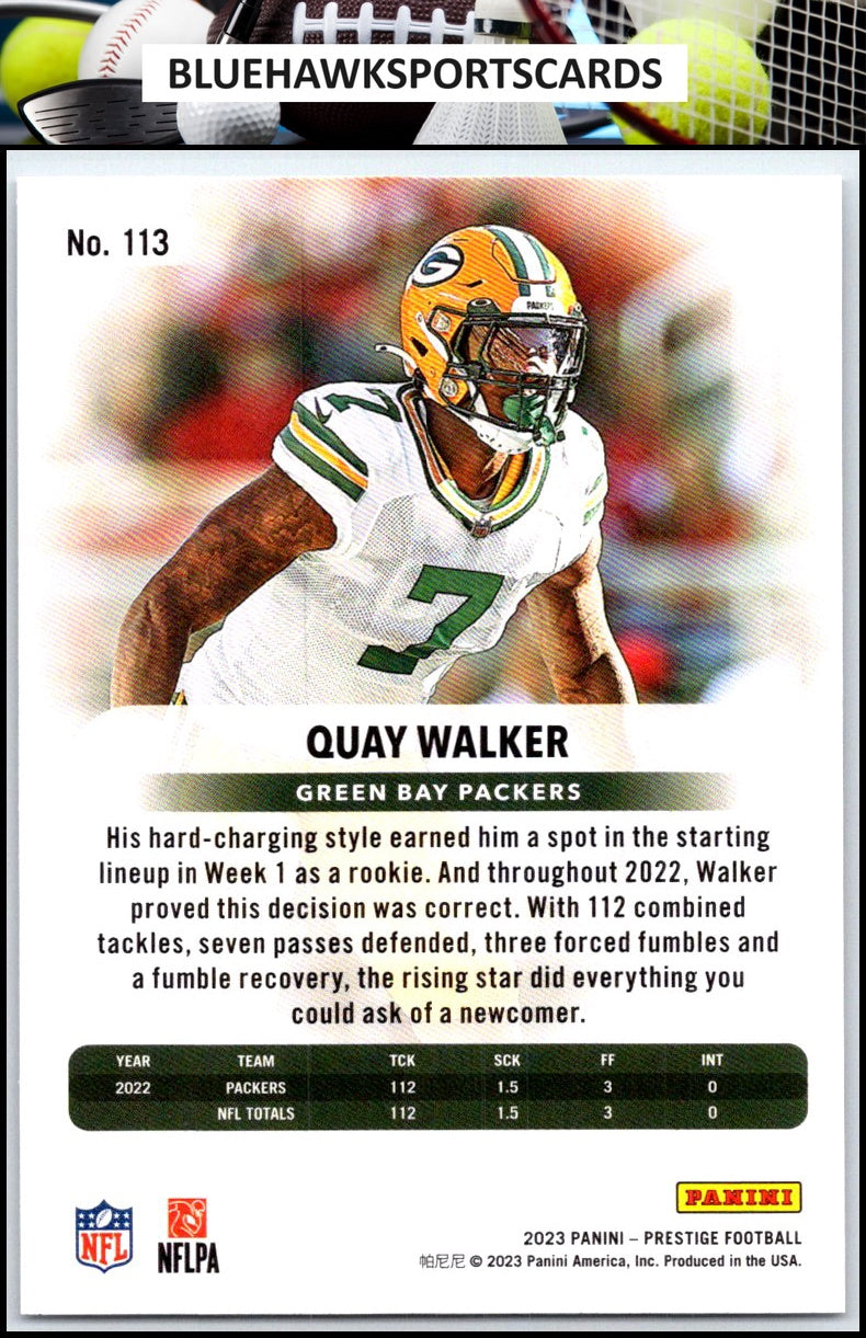 2023 Panini Prestige #113 Quay Walker