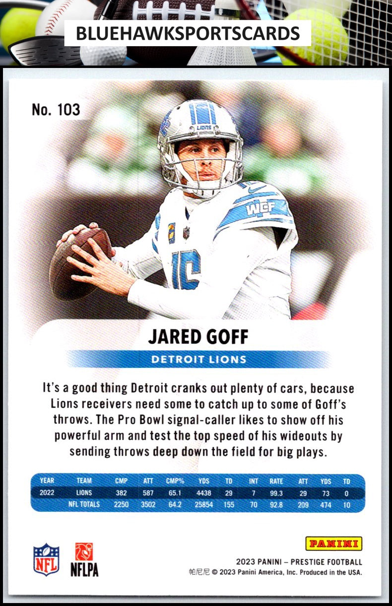 2023 Panini Prestige #103 Jared Goff