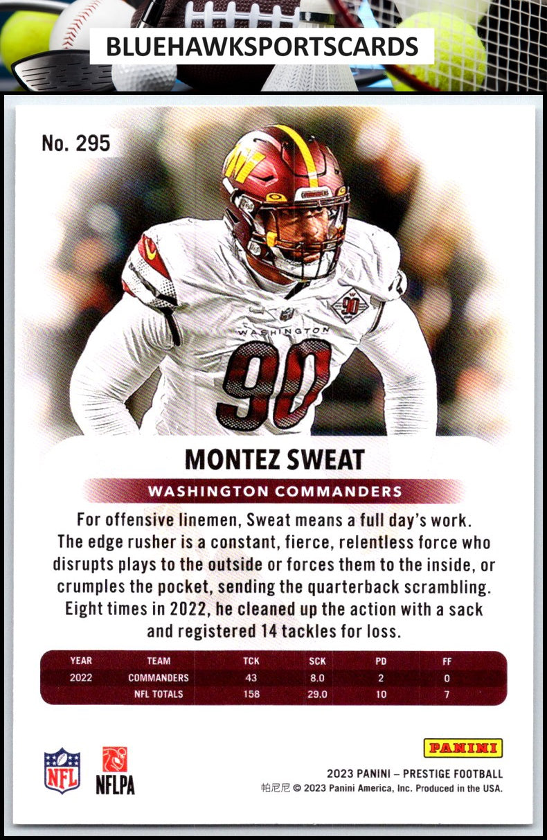 2023 Panini Prestige #295 Montez Sweat