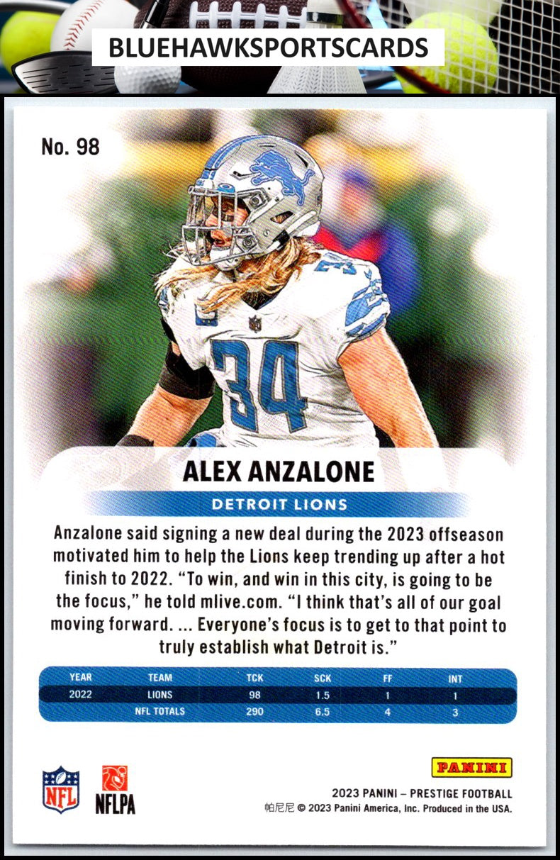 2023 Panini Prestige #98 Alex Anzalone