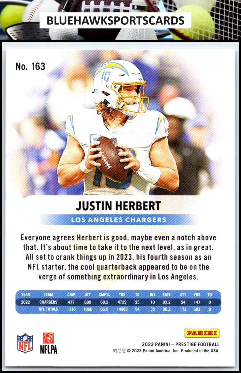 2023 Panini Prestige #163 Justin Herbert