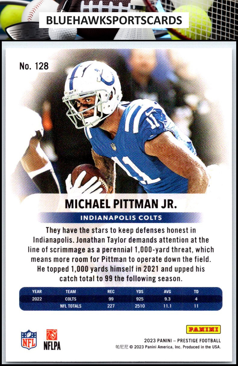 2023 Panini Prestige #128 Michael Pittman Jr.