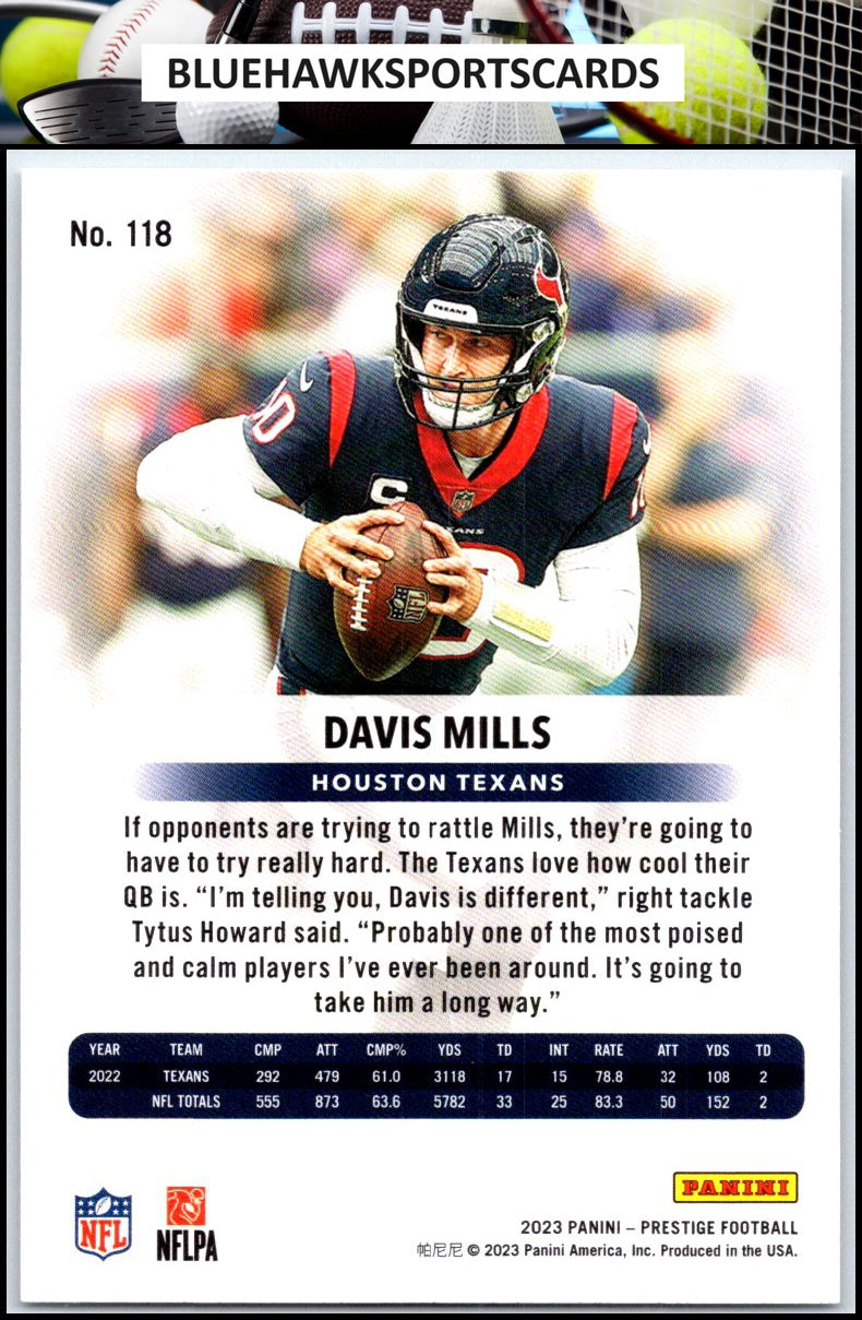 2023 Panini Prestige #118 Davis Mills