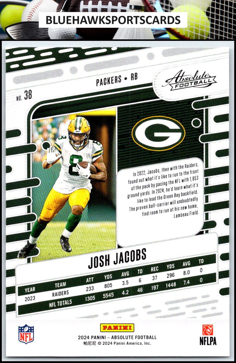 2024 Panini Absolute #38 Josh Jacobs Retail