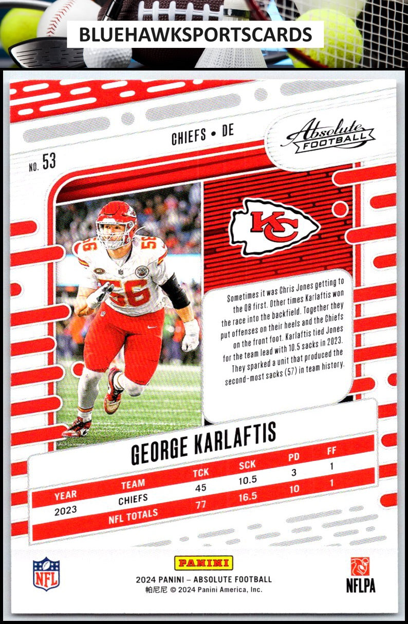 2024 Panini Absolute #53 George Karlaftis Retail