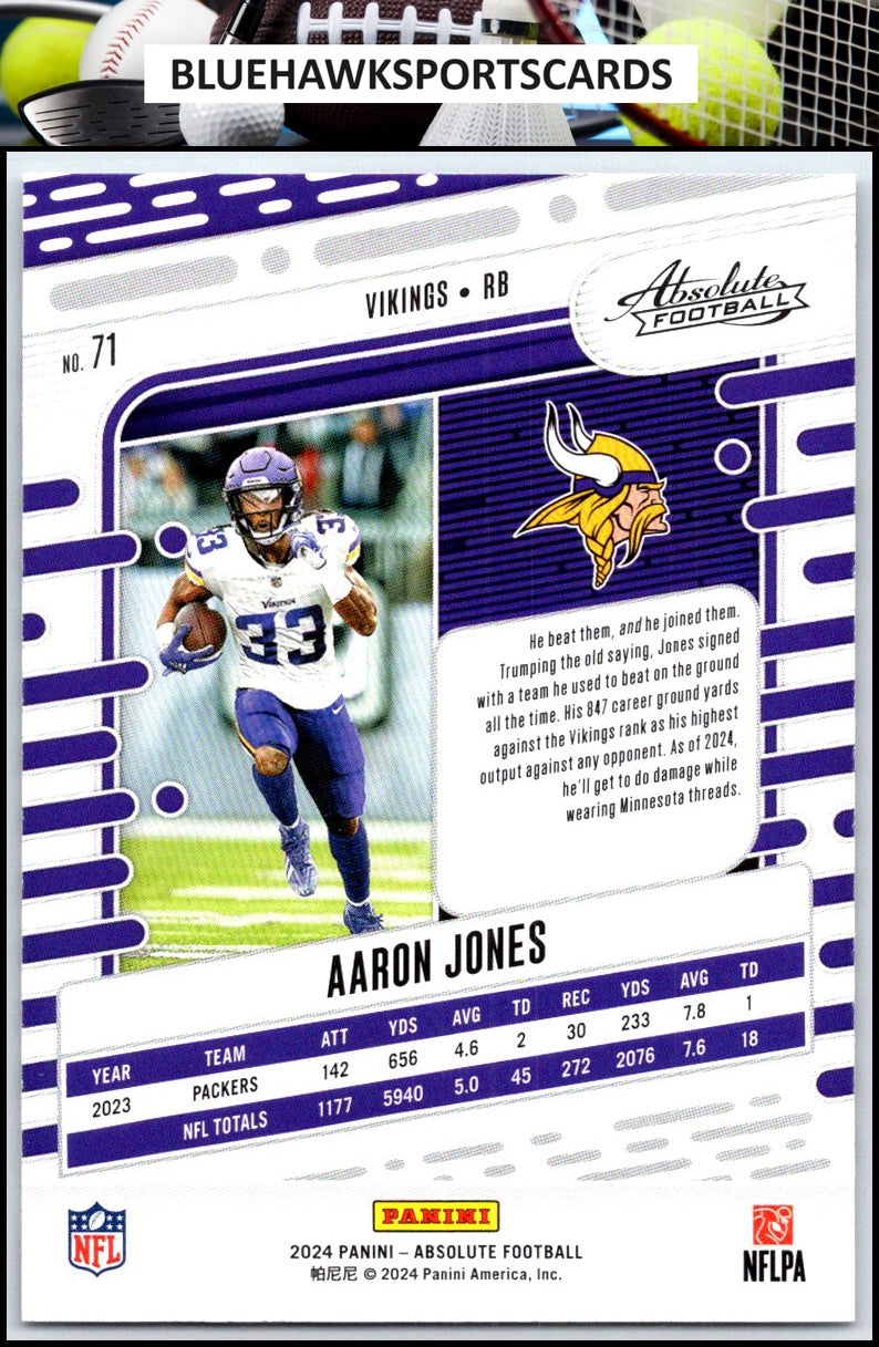 2024 Panini Absolute #71 Aaron Jones Retail