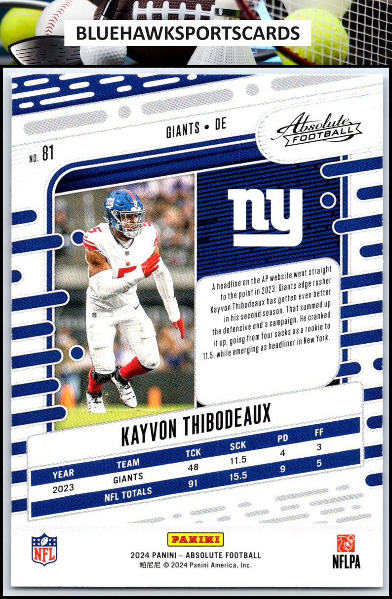 2024 Panini Absolute #81 Kayvon Thibodeaux Retail