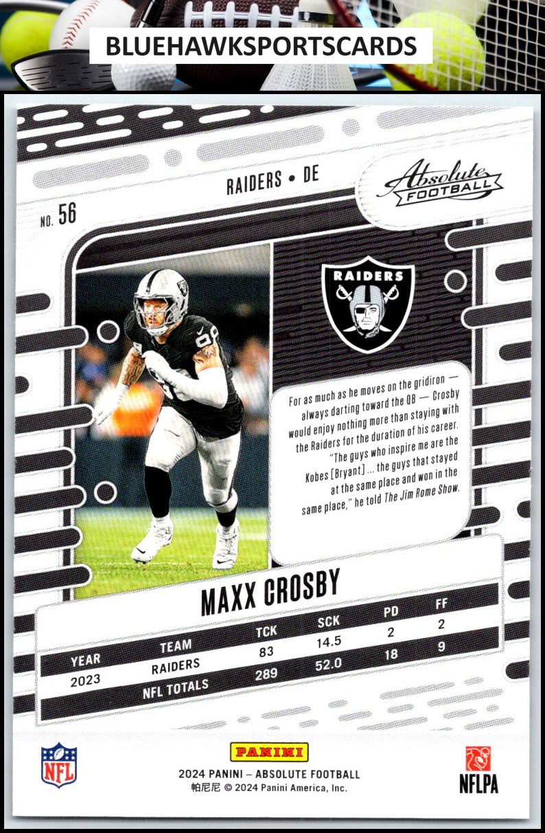 2024 Panini Absolute #56 Maxx Crosby Retail