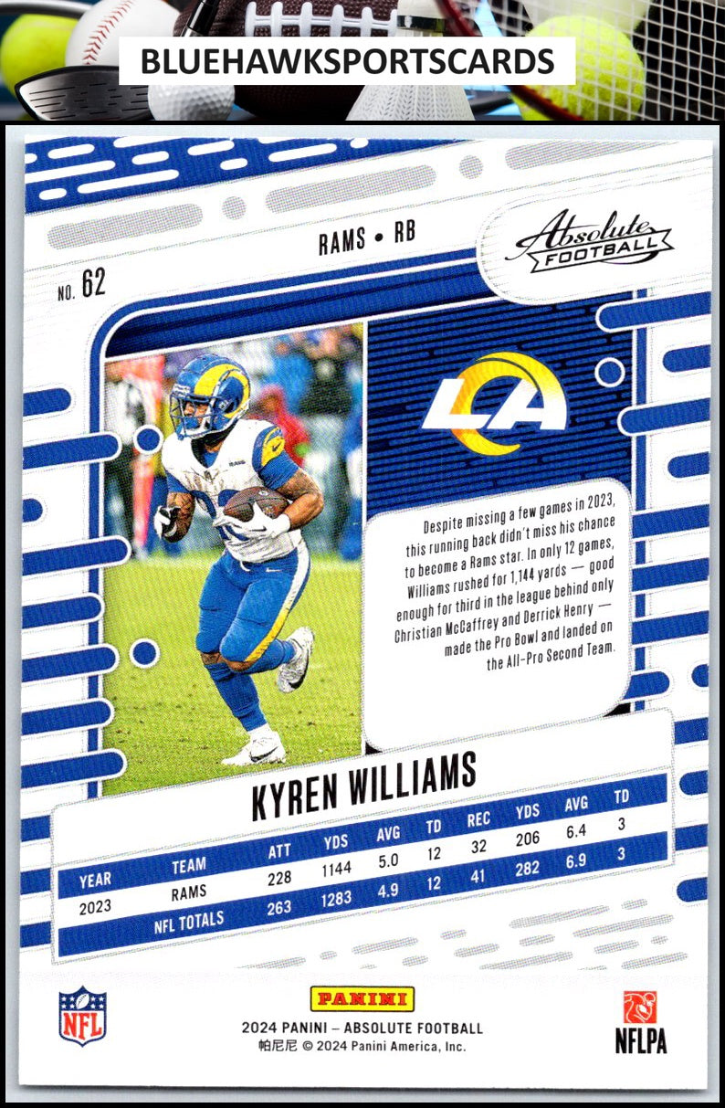 2024 Panini Absolute #62 Kyren Williams Retail