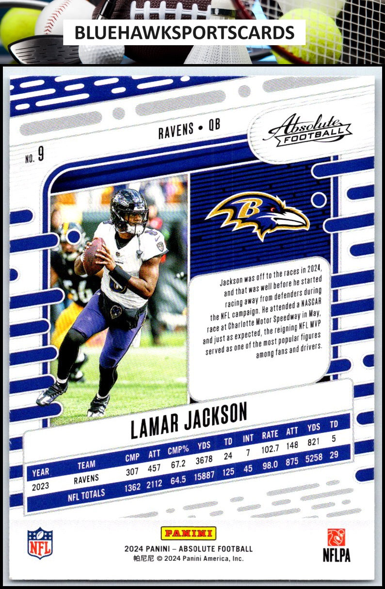 2024 Panini Absolute #9 Lamar Jackson Retail
