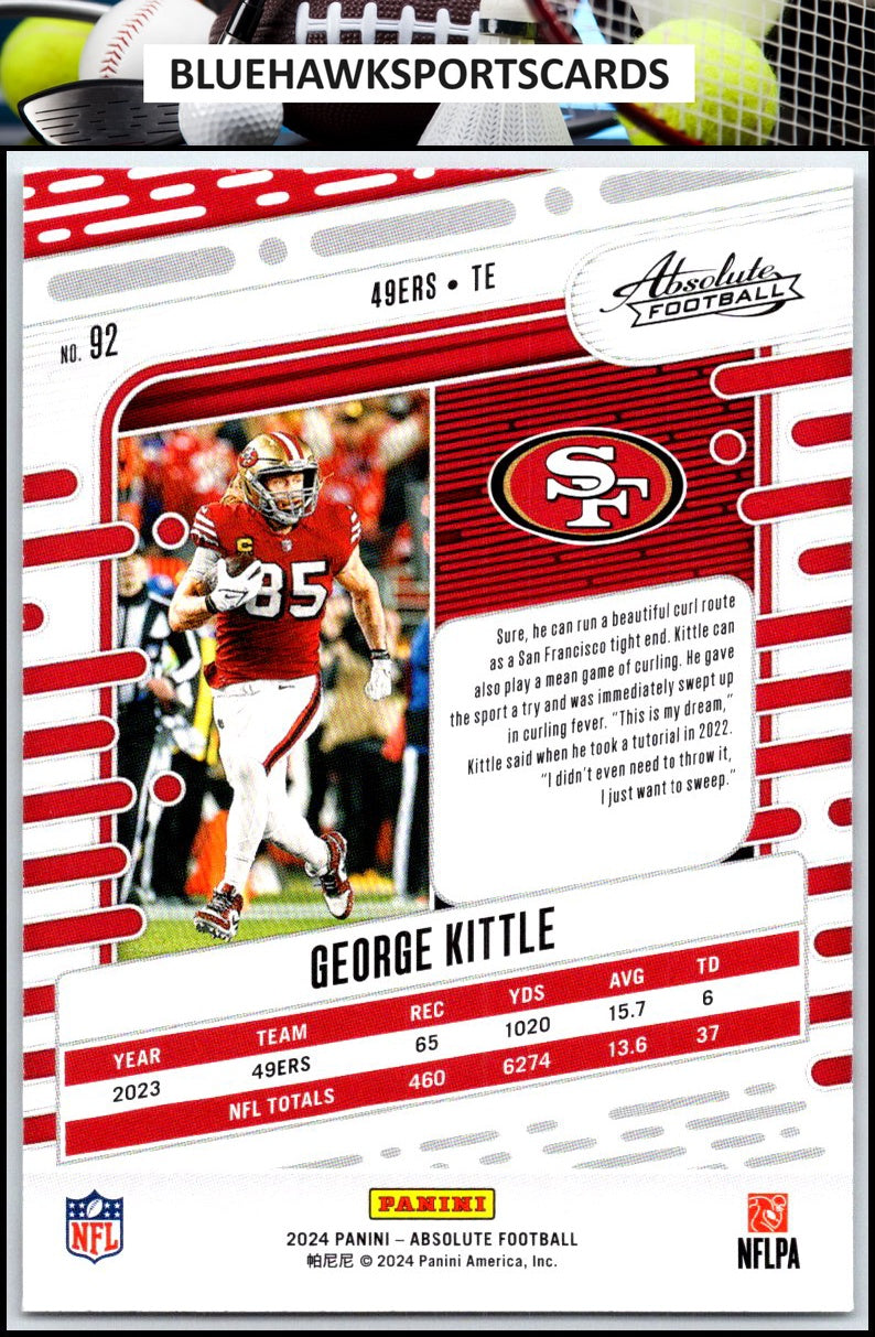2024 Panini Absolute #92 George Kittle Retail