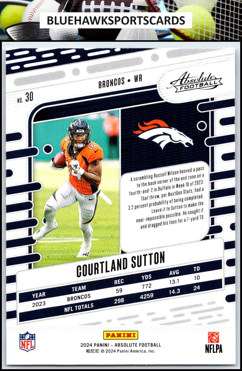 2024 Panini Absolute #30 Courtland Sutton Retail