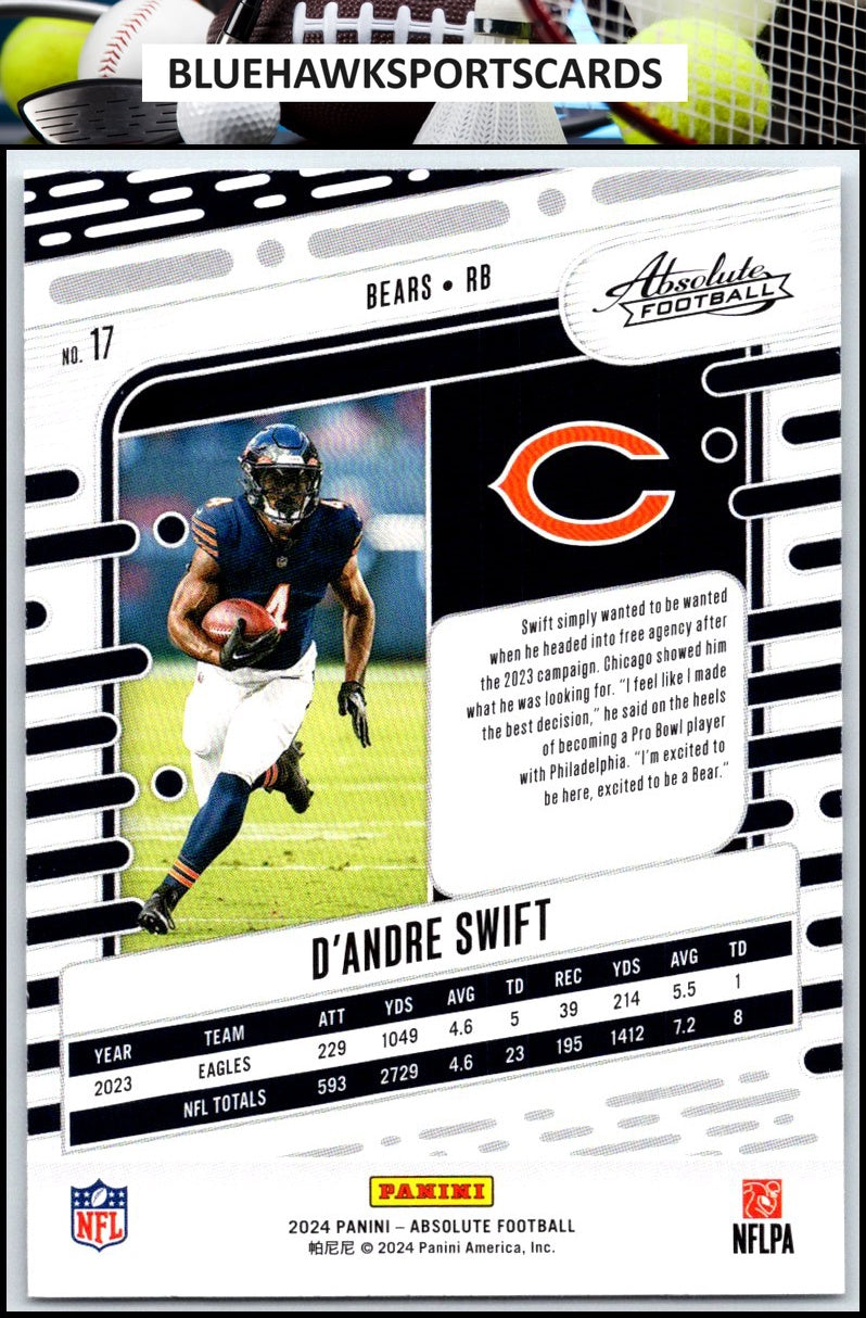 2024 Panini Absolute #17 D'Andre Swift Retail