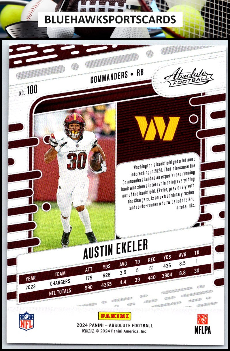 2024 Panini Absolute #100 Austin Ekeler Retail