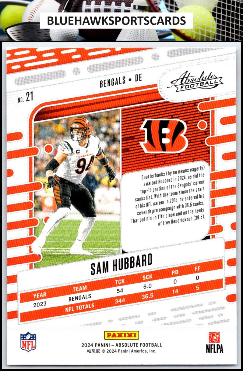2024 Panini Absolute #21 Sam Hubbard Retail