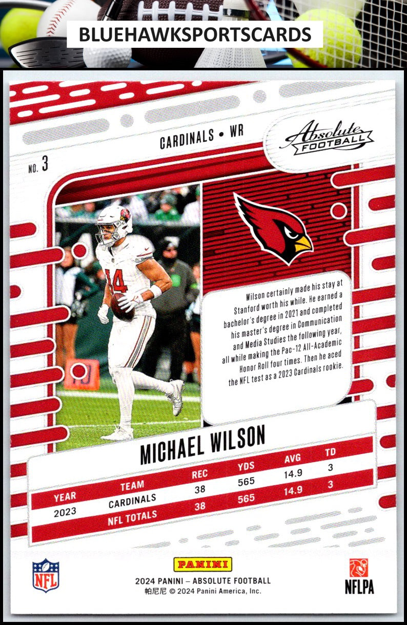 2024 Panini Absolute #3 Michael Wilson Retail