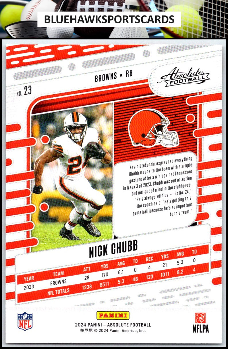 2024 Panini Absolute #23 Nick Chubb Retail