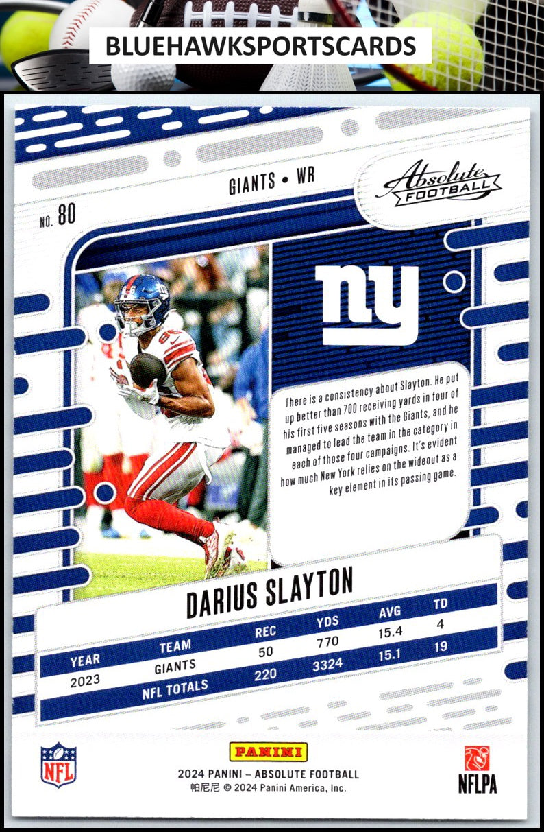 2024 Panini Absolute #80 Darius Slayton Retail