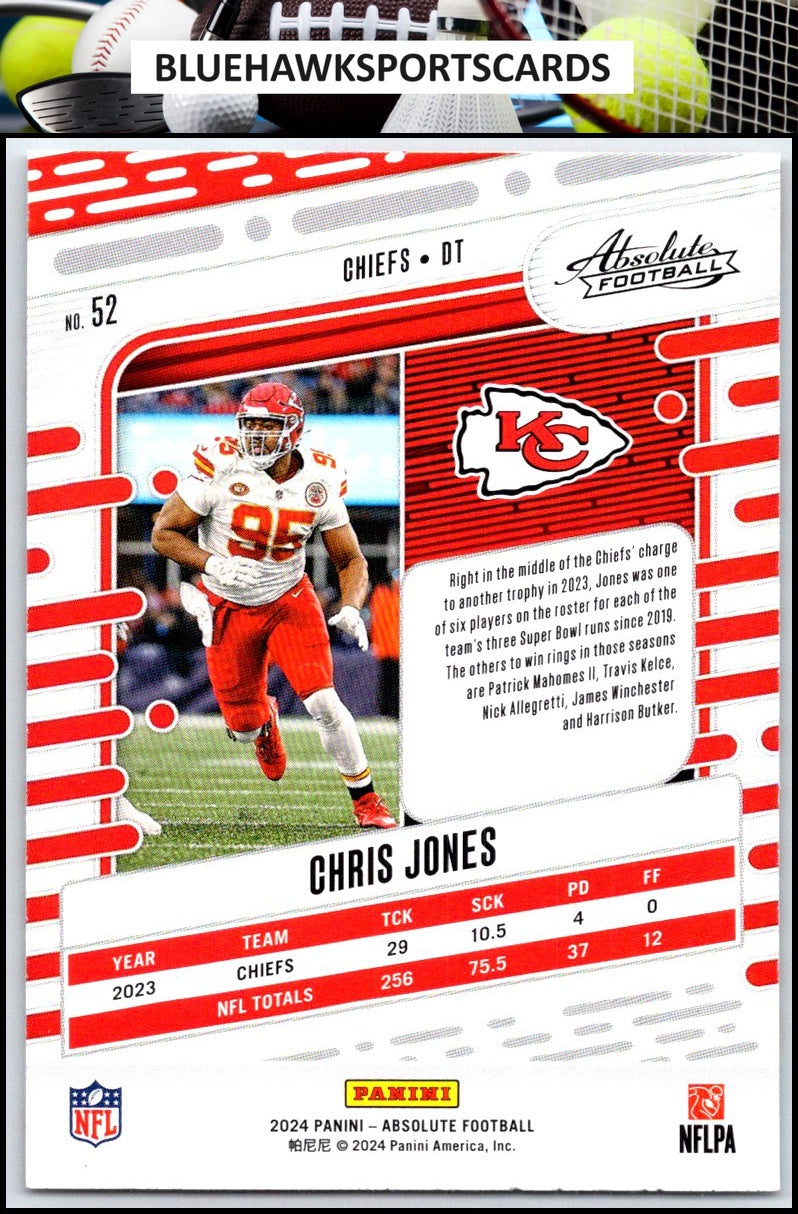 2024 Panini Absolute #52 Chris Jones Retail