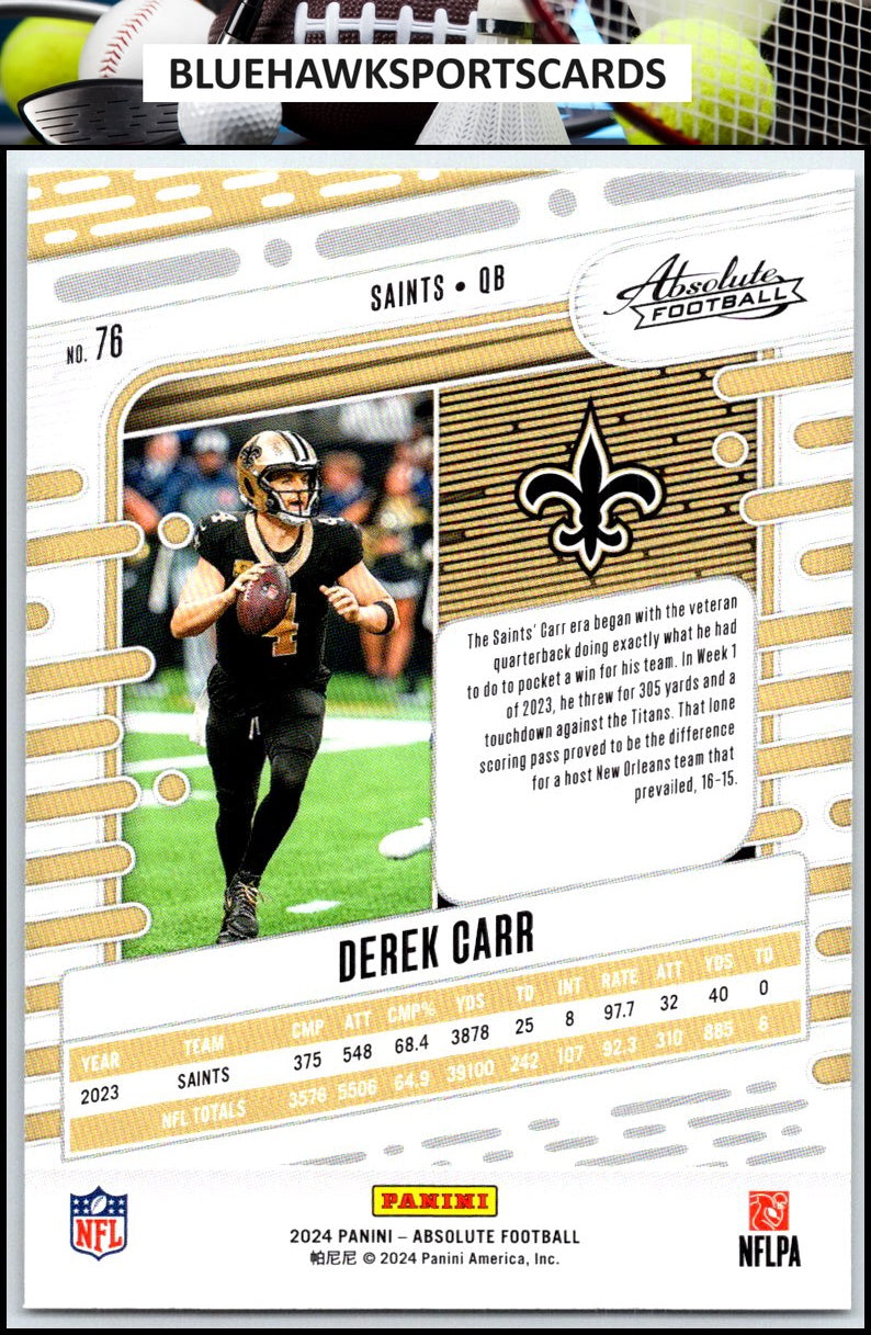 2024 Panini Absolute #76 Derek Carr Retail