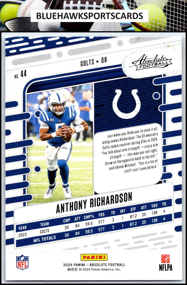 2024 Panini Absolute #44 Anthony Richardson Retail