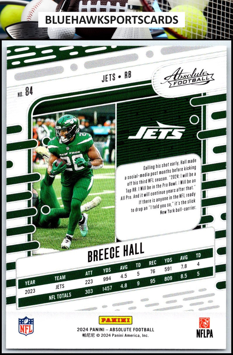 2024 Panini Absolute #84 Breece Hall Retail
